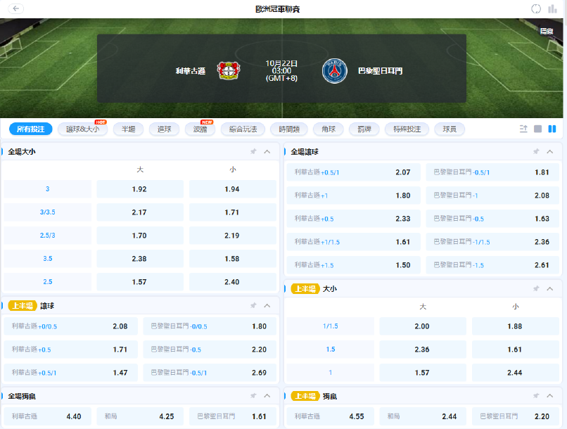 歐冠賠率-03